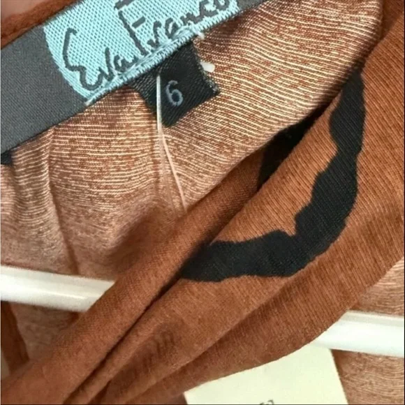 Elegant Orange Patterned Jumpsuit Anthropologie Eva Franco - Picture 5 of 6